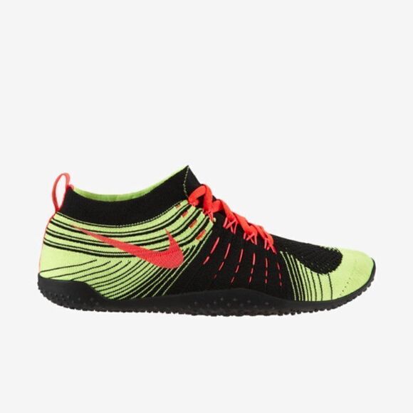 NEW NIKE Flyknit Hyperfeel Black Volt Yellow 7.5 - Picture 4 of 5